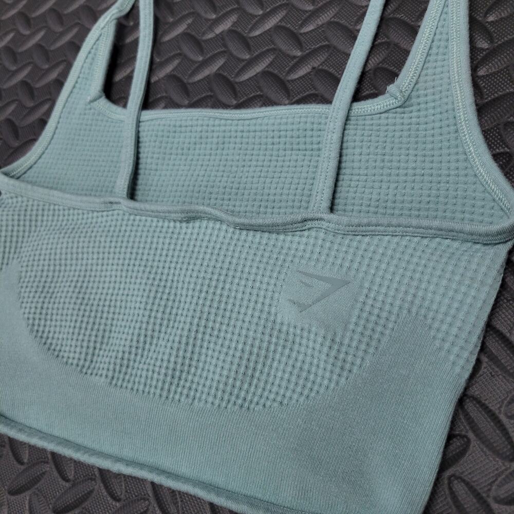 Gymshark Waffle Knit Longline Sports Bra Small Seamless Activewear Athleisure